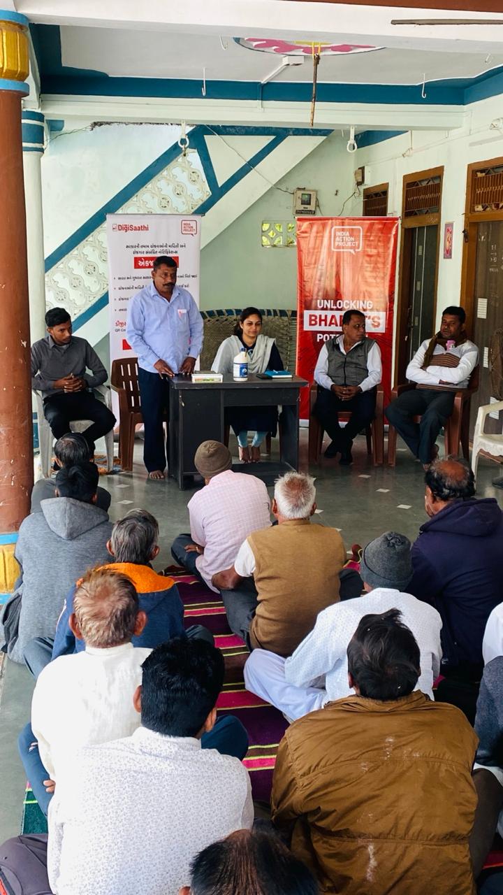 On-ground community meeting conducted by India Action Project