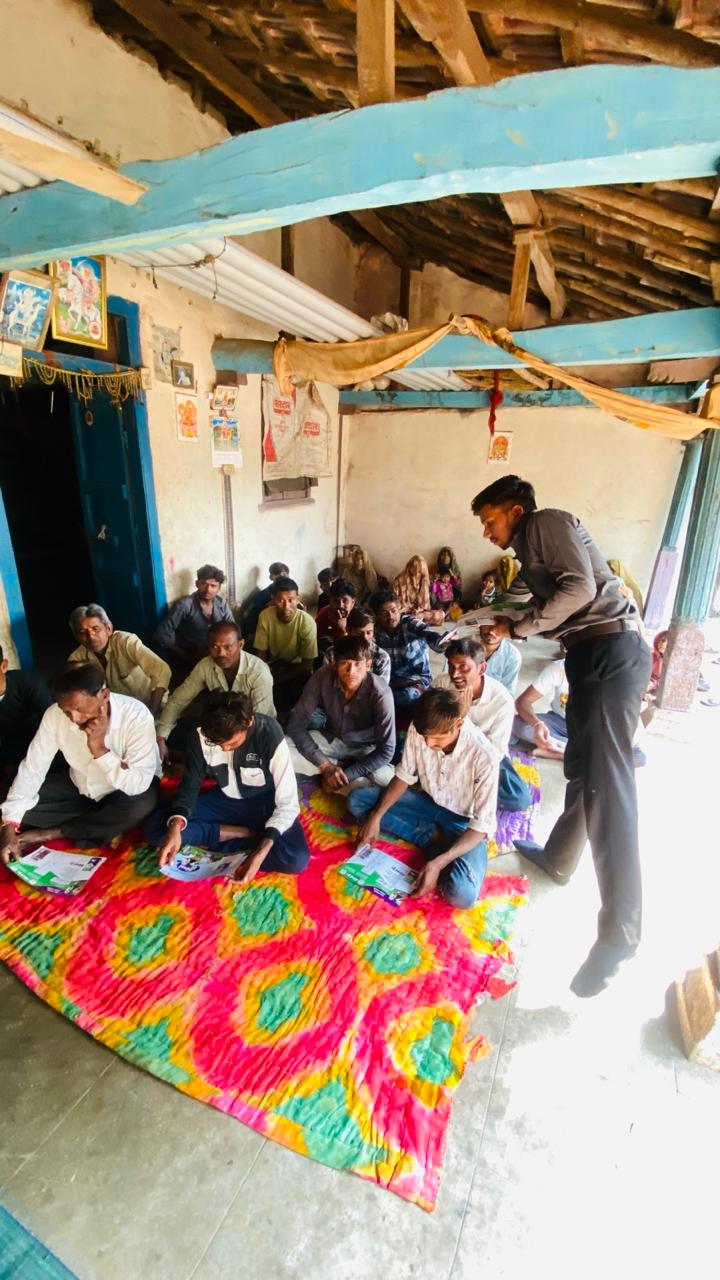 On-ground community meeting conducted by India Action Project