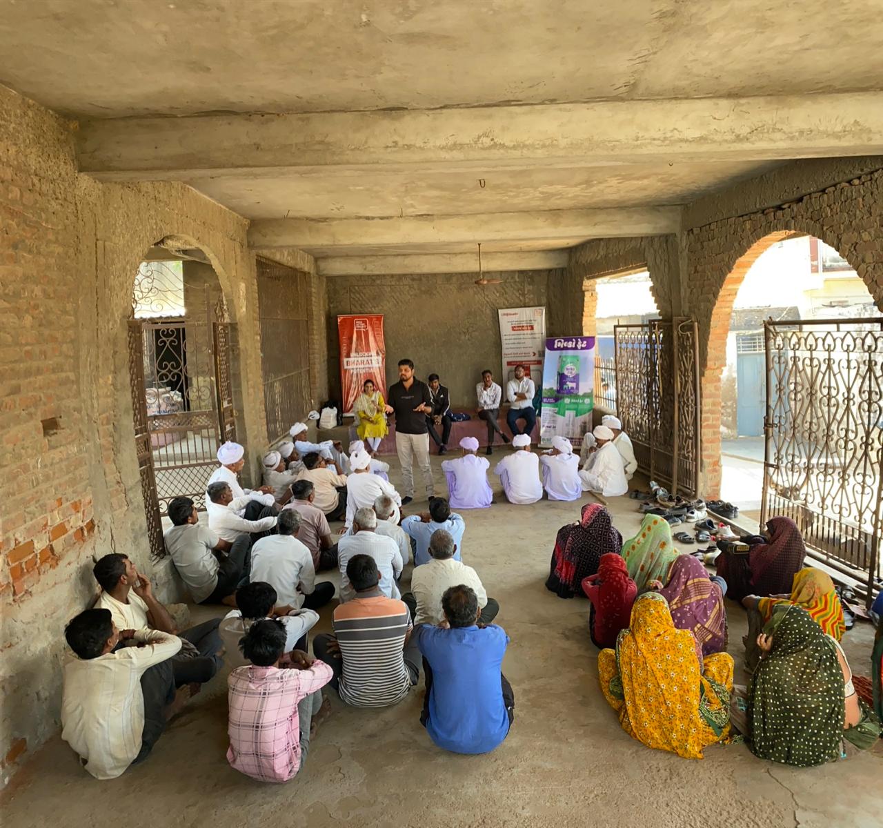 On-ground community meeting conducted by India Action Project