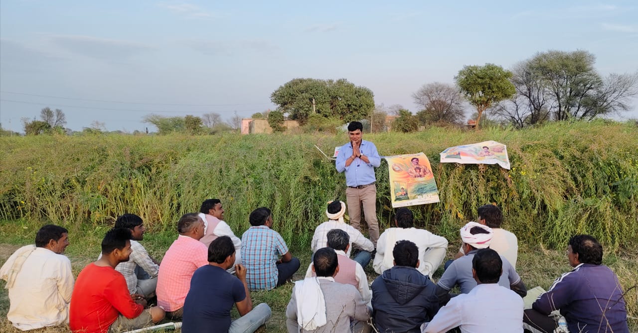 On-ground community meeting conducted by India Action Project